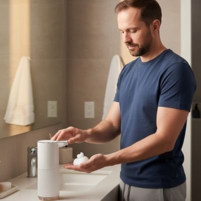 Distributeur de savon automatique HygiTouch sans contact capteur infrarouge pour cuisine et salle de bain