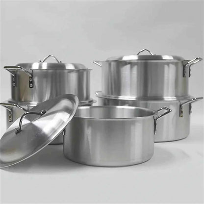Ensemble Casseroles Aluminium Épais 5 Pièces | Multifonction Antiadhésif - Get Cuisine Shop
