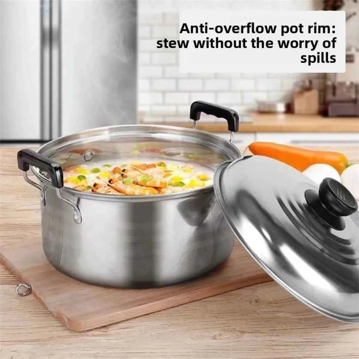 Ensemble Casseroles Inox 5 Pièces avec Couvercles | 16-24cm Série Américaine - Get Cuisine Shop